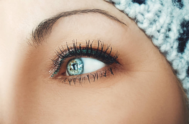 A beautiful insightful look woman eye. Close up shot - Photo, Image