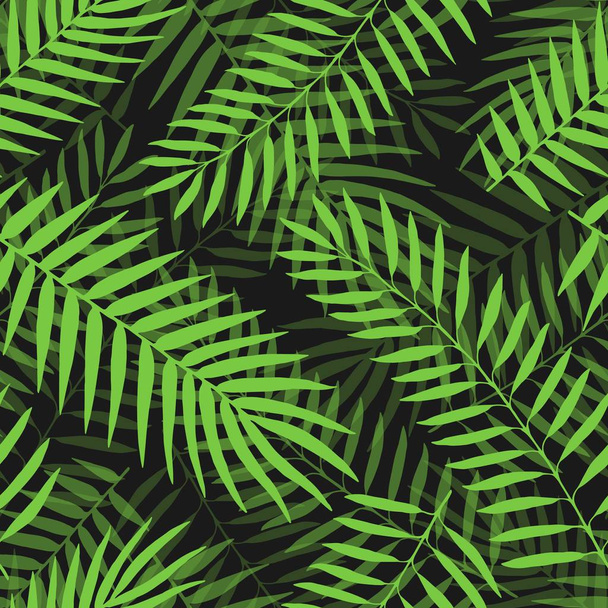 Vektor tropischen Palmenblättern nahtlose Muster Dschungel floralen ornamentalen Hintergrund - Vektor, Bild