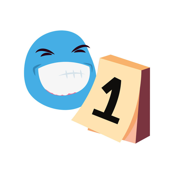 emoji face april fools day - Vector, Image