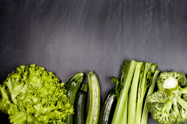 Variety of green vegetables and legumes. - Фото, зображення
