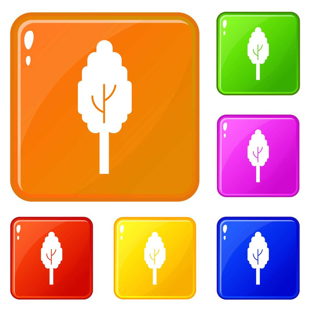 Save money bulb icons set vector color - Διάνυσμα, εικόνα