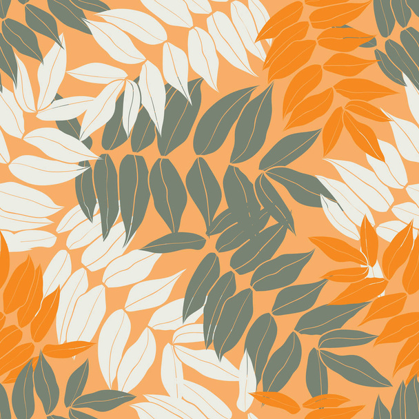 Beauty cartoon tropical seamless leaves pattern design - Vektori, kuva