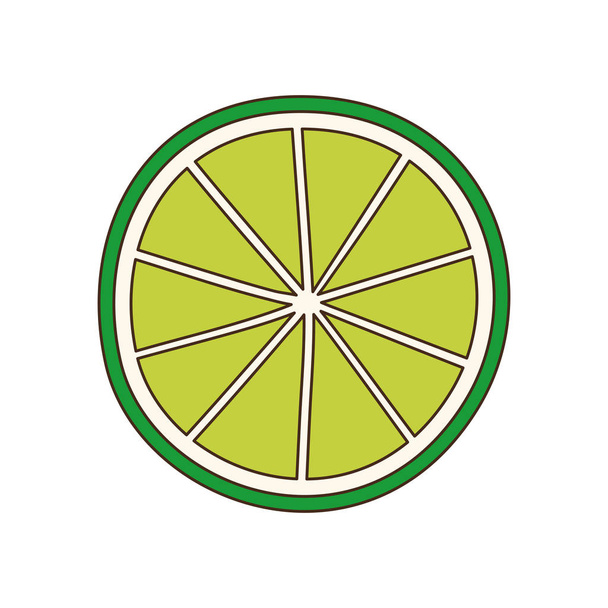 slice of lemon isolated icon - Vector, Image