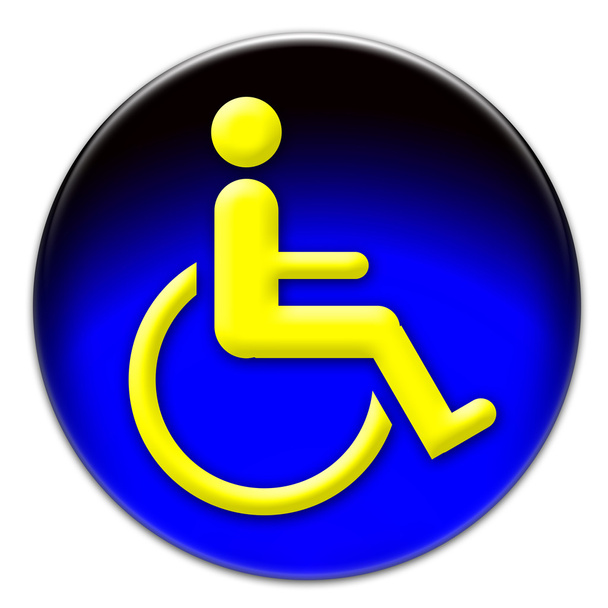 Handicap icon button - Photo, Image