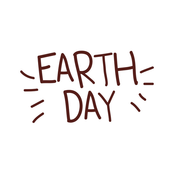 день Землі ярлик ізольований значок
 - Вектор, зображення