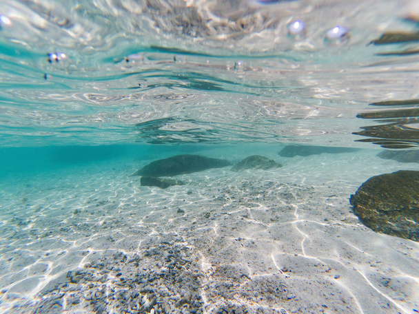 blue ocean underwater background - Photo, Image