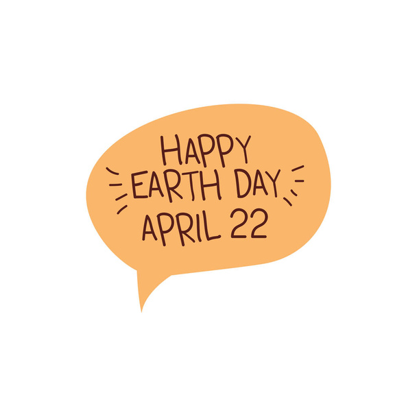 значок етикетки щасливого дня Землі
 - Вектор, зображення