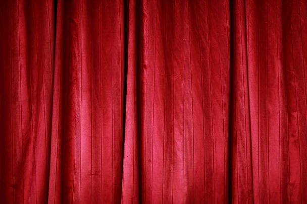 Red curtain texture background - Φωτογραφία, εικόνα