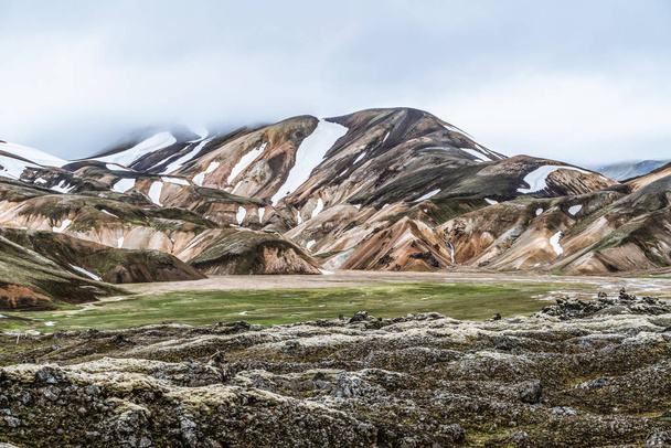 Landschap van Landmannalaugar IJsland Hoogland  - Foto, afbeelding