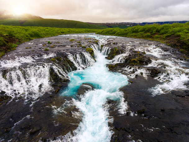 Bruarfoss vodopád v Brekkuskogur, Island. - Fotografie, Obrázek