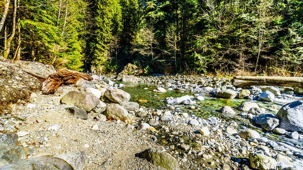 Cascade Falls Bölge Parkı 'nda, British Columbia, Kanada 'da Mission ve Deroche şehirleri arasında yer alan Şelale Şelalesi 'nin turkuaz suları - Fotoğraf, Görsel