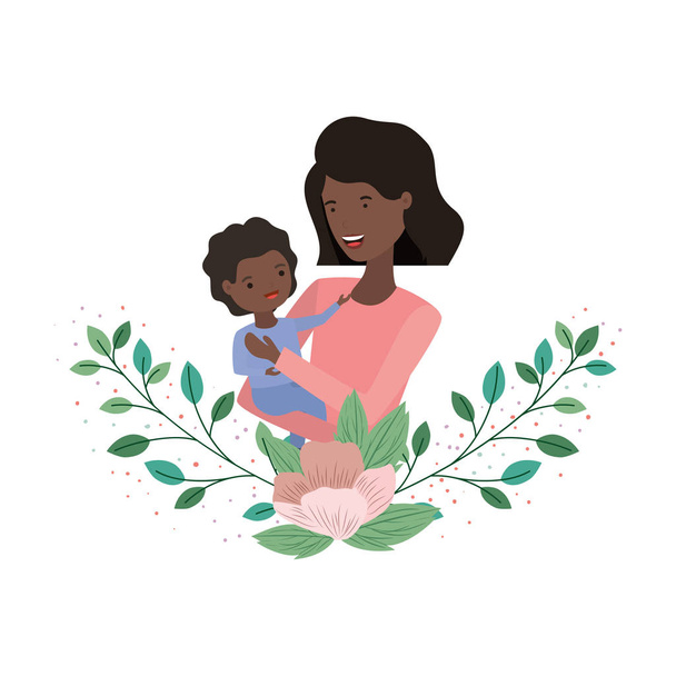 mujer con personaje de bebé avatar
 - Vector, imagen