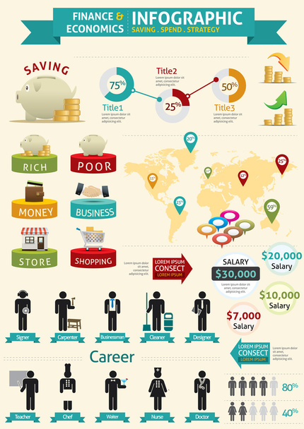 Finance & Economics Infographic - Vecteur, image