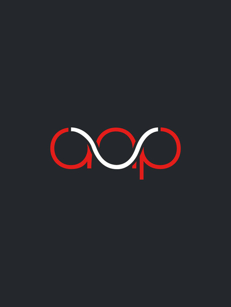 AOP betűk logo tervezés, névjegy, vektor, ábra    - Vektor, kép