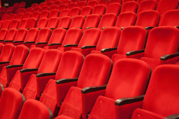empty red cinema or theater seats - Valokuva, kuva