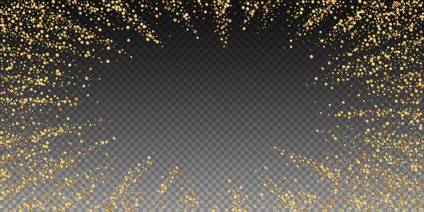 Gold confetti luxury sparkling confetti. Scattered - Vector, Image