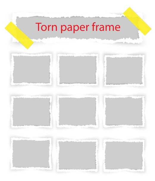 Порванная бумажная рамка
 - Вектор,изображение