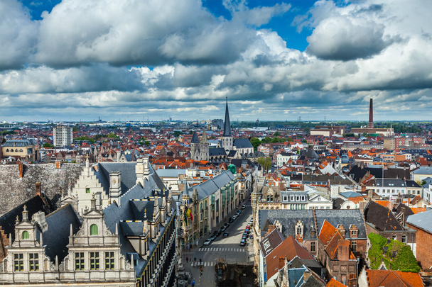 Aerial view of Ghent from Belfry. Ghent, Belgium - Photo, image