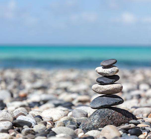 Zen ausbalancierte Steine stapeln - Foto, Bild