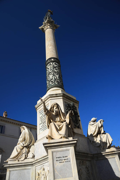 Column of the Immaculate Conception monument at Piazza di Spagna in Rome.  - Fotó, kép