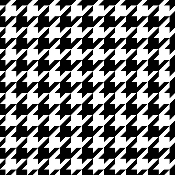 Ασπρόμαυρο μοτίβο Houndstooth χωρίς ραφή πρότυπο μαύρο και άσπρο - Διάνυσμα, εικόνα
