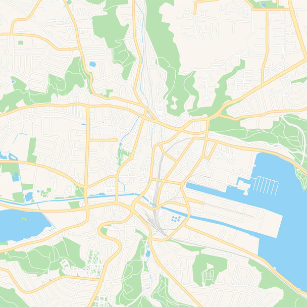 Vejle, Dinamarca mapa imprimible
 - Vector, imagen