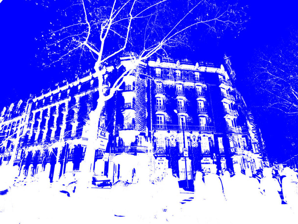 Budynek z Barcelony, w Paseo de Gracia ulicy - Zdjęcie, obraz