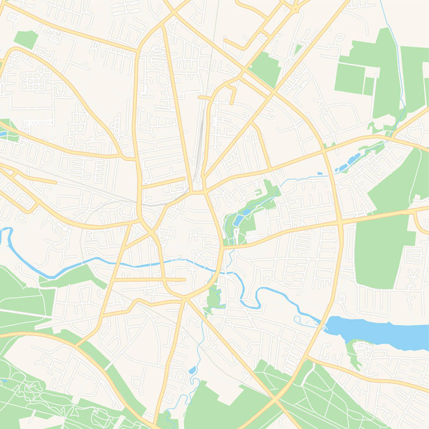 Holstebro, Dinamarca mapa imprimible
 - Vector, Imagen
