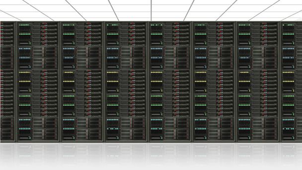 centro de servidor de dados em uma sala
 - Foto, Imagem