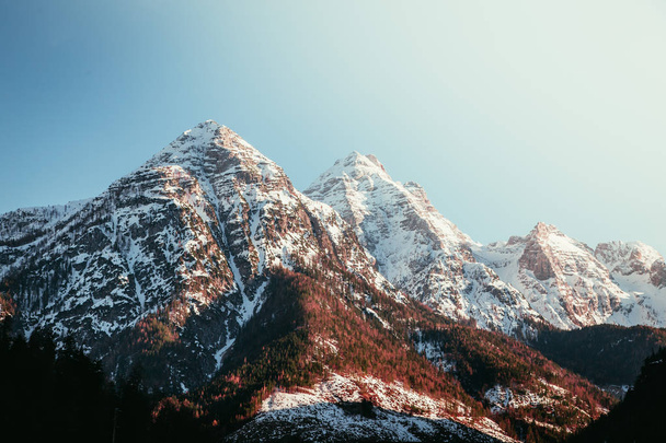 Idyllic scenery with snowy mountains, Alps, Austria - Fotografie, Obrázek