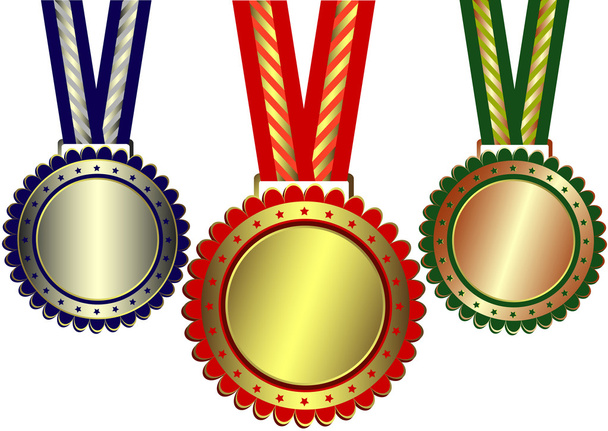 Gold, silver and bronze awards - Vektor, kép