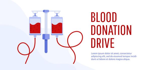 Bloed donatie station ontwerp poster - Vector, afbeelding