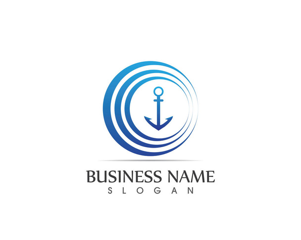 Anchor logo and symbol template - Vector, Image