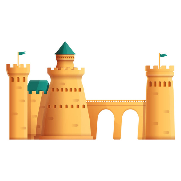 красивый мультяшный замок, векторная иллюстрация
 - Вектор,изображение