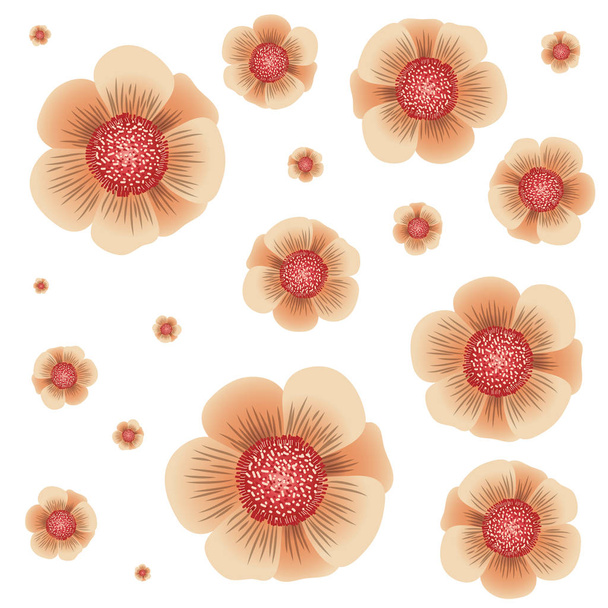 patrón de flores icono aislado
 - Vector, Imagen