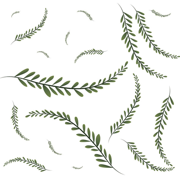 pattern of branch and leaf icon - Vektor, obrázek
