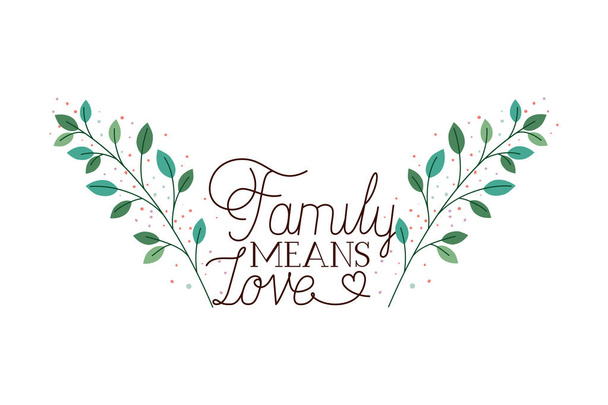 happy family day label isolated icon - Vector, Image
