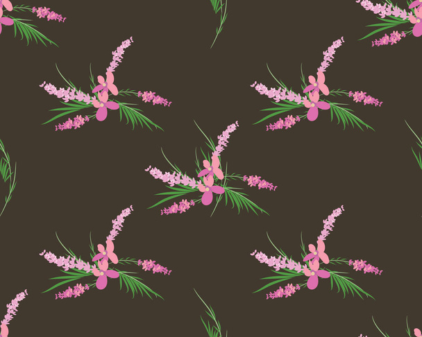 Seamless vector floral pattern with lavender flowers - Vektor, Bild