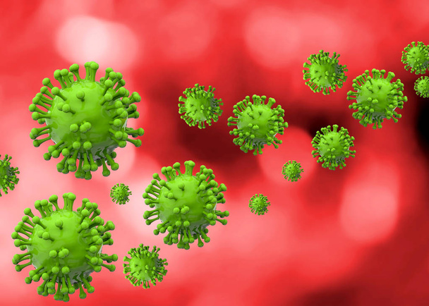 Virus dans l'air - 3D - Photo, image
