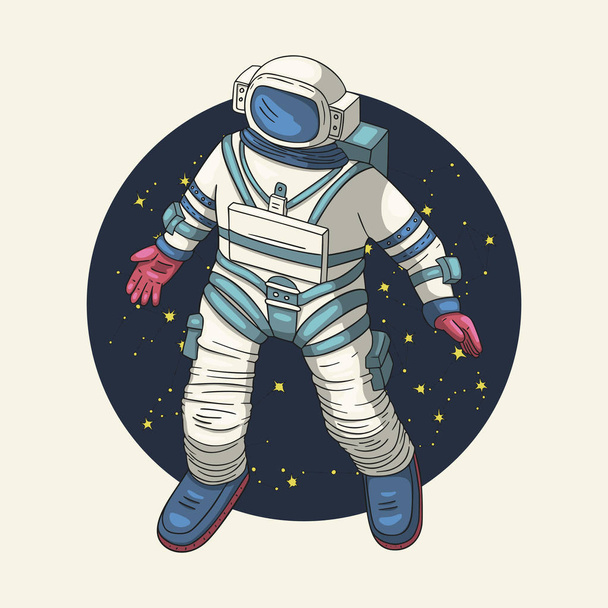 Űrhajós, vektoros illusztráció - Vektor, kép