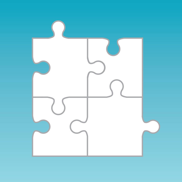 puzzle pieces icon- vector illustration - Vector, Image