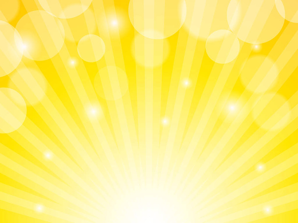 Sonnenvektor mit Linsenschlag gelb abstrakter Hintergrund - Vektor, Bild