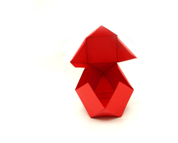 Geometrie bez Cuboctahedron. 2 rozměrný tvarový skládací forma 3d obrazec nebo pevná. Nepřeložené 3d postavy. - Fotografie, Obrázek