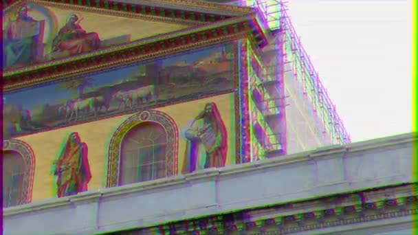 Efecto de fallo técnico. Los frescos sobre la entrada. Basílica de San Pablo Extramuros. Roma, Italia. Vídeo
 - Imágenes, Vídeo
