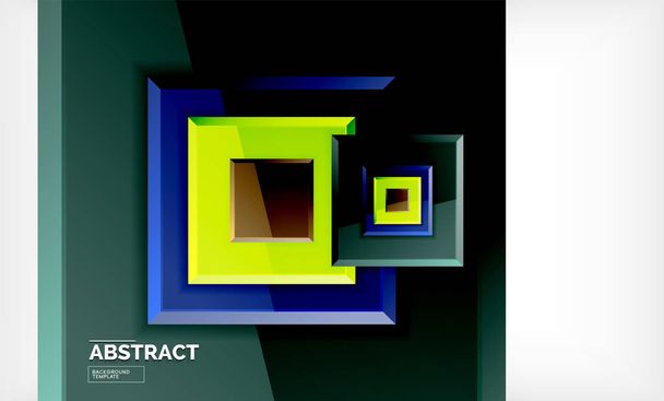 Geometryczne streszczenie tło, nowoczesny kwadratowy - Wektor, obraz