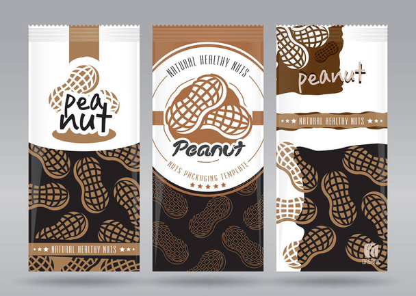 Peanut packaging set - Вектор, зображення