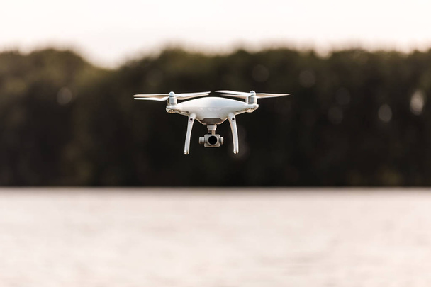 View of drone flying over river - Φωτογραφία, εικόνα