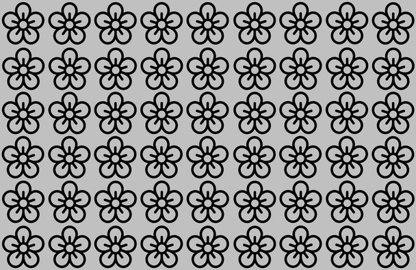 Flower Pattern with Grey Background. Petals Design spread over clear background. Use Articles, Printing, Illustration, background, website, businesses, presentations, Product Promotions. - Photo, Image