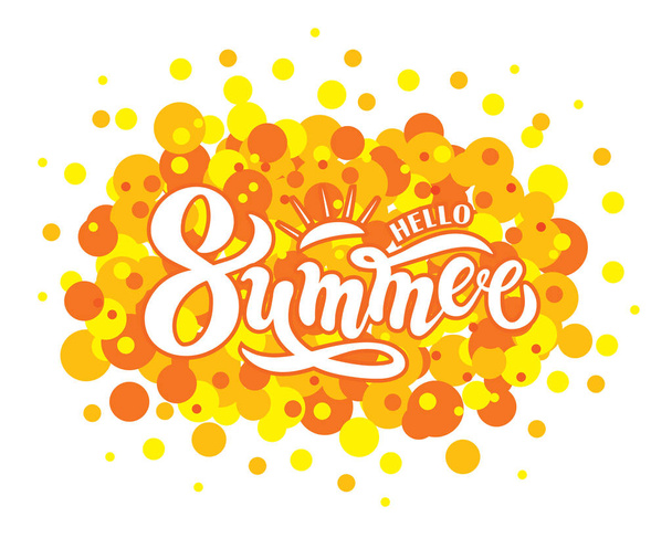 Summer. Hand drawn lettering - Vector, Image