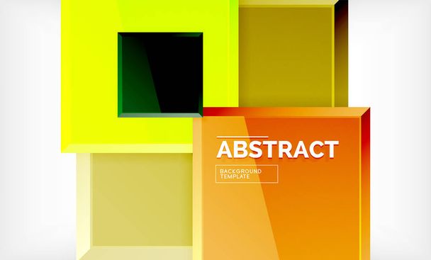 Geometric abstract background, modern square design - Vector, Image